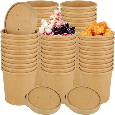 Contenitori per zuppa in carta kraft